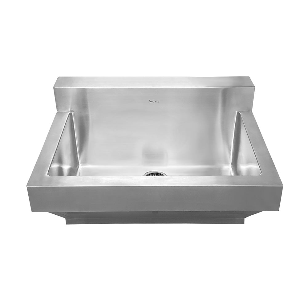 30" Noah's Collection stainless steel commercial single bowl wall mount utility sink