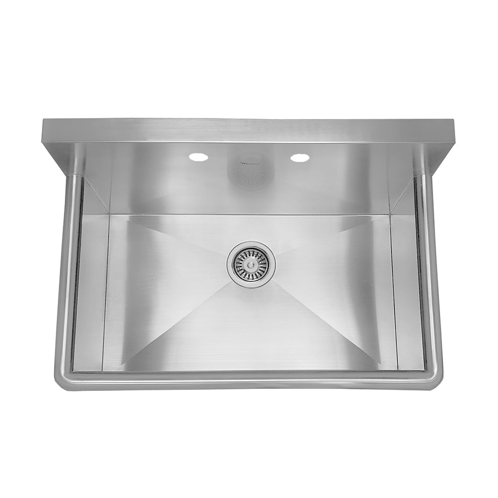 31&quot; Noah&#39;s Collection Brushed stainless steel commercial drop-in or wall mount utility sink