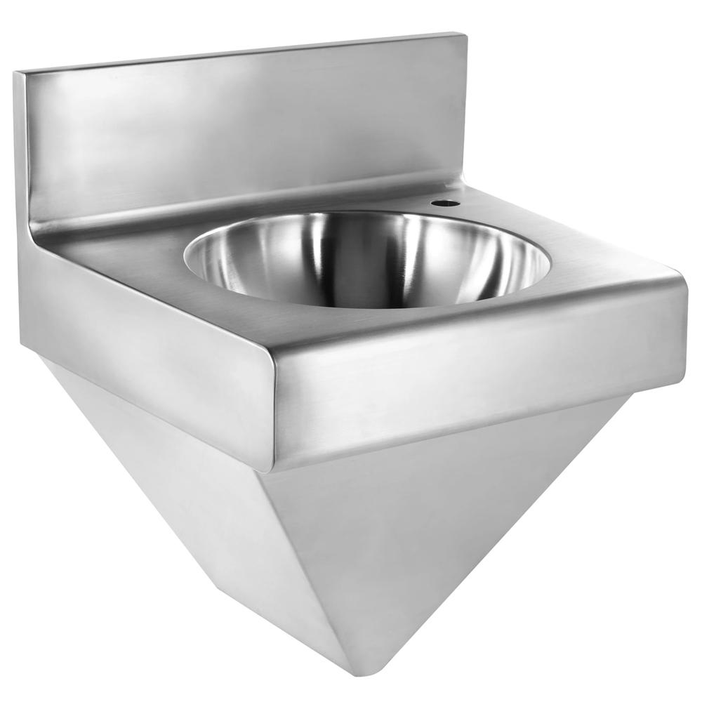 18&quot; Noah&#39;s Collection Brushed stainless steel commercial single bowl wall mount wash basin