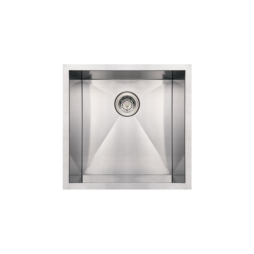 19" Noah's Collection Brushed stainless steel commercial single bowl undermount sink