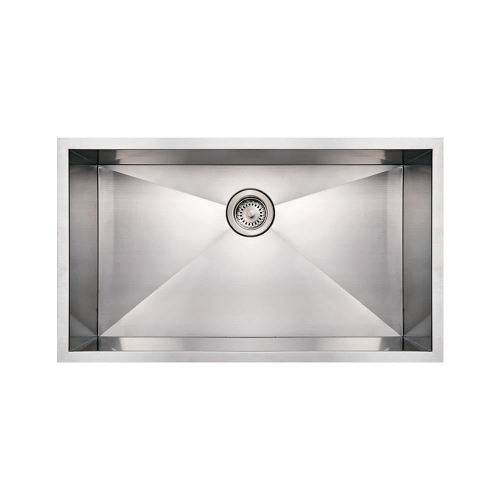 32" Brushed stainless steel commercial single bowl undermount sink