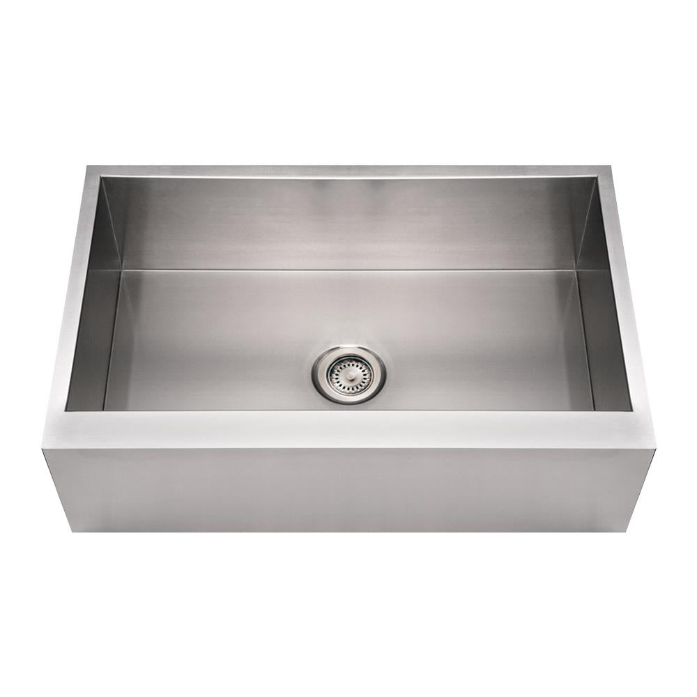 33" Brushed stainless steel commercial single bowl front apron sink