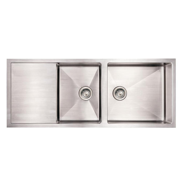 Double bowl sink online with drainer