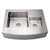 36" Noah's Collection Brushed stainless steel commercial double bowl sink with an arched front apron