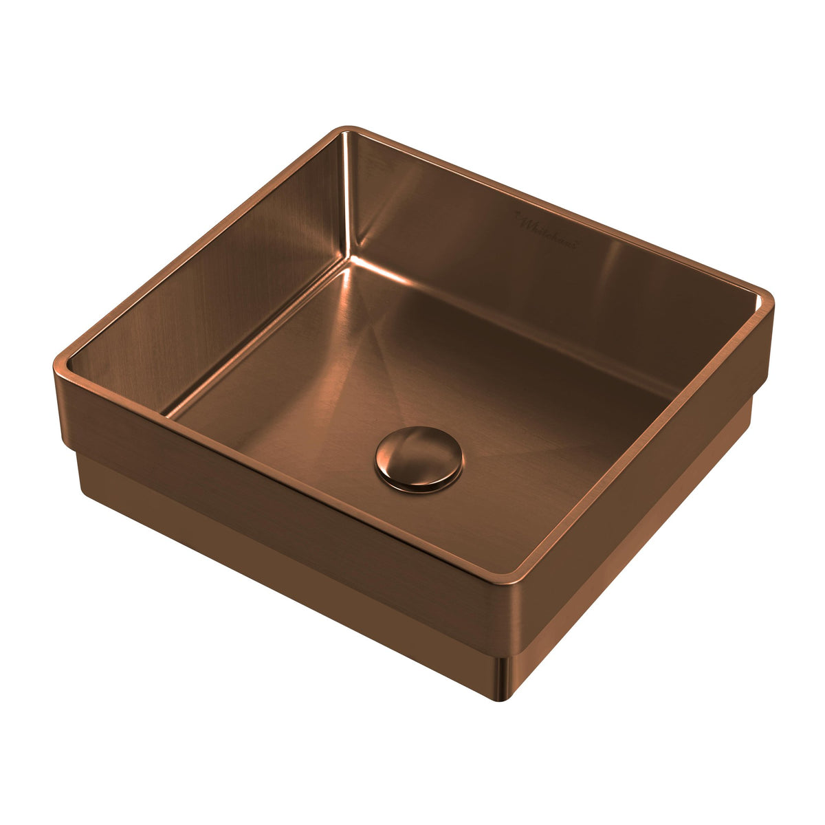 15&quot; Noah Plus 18 gauge, squared semi-recessed basin set with center drain