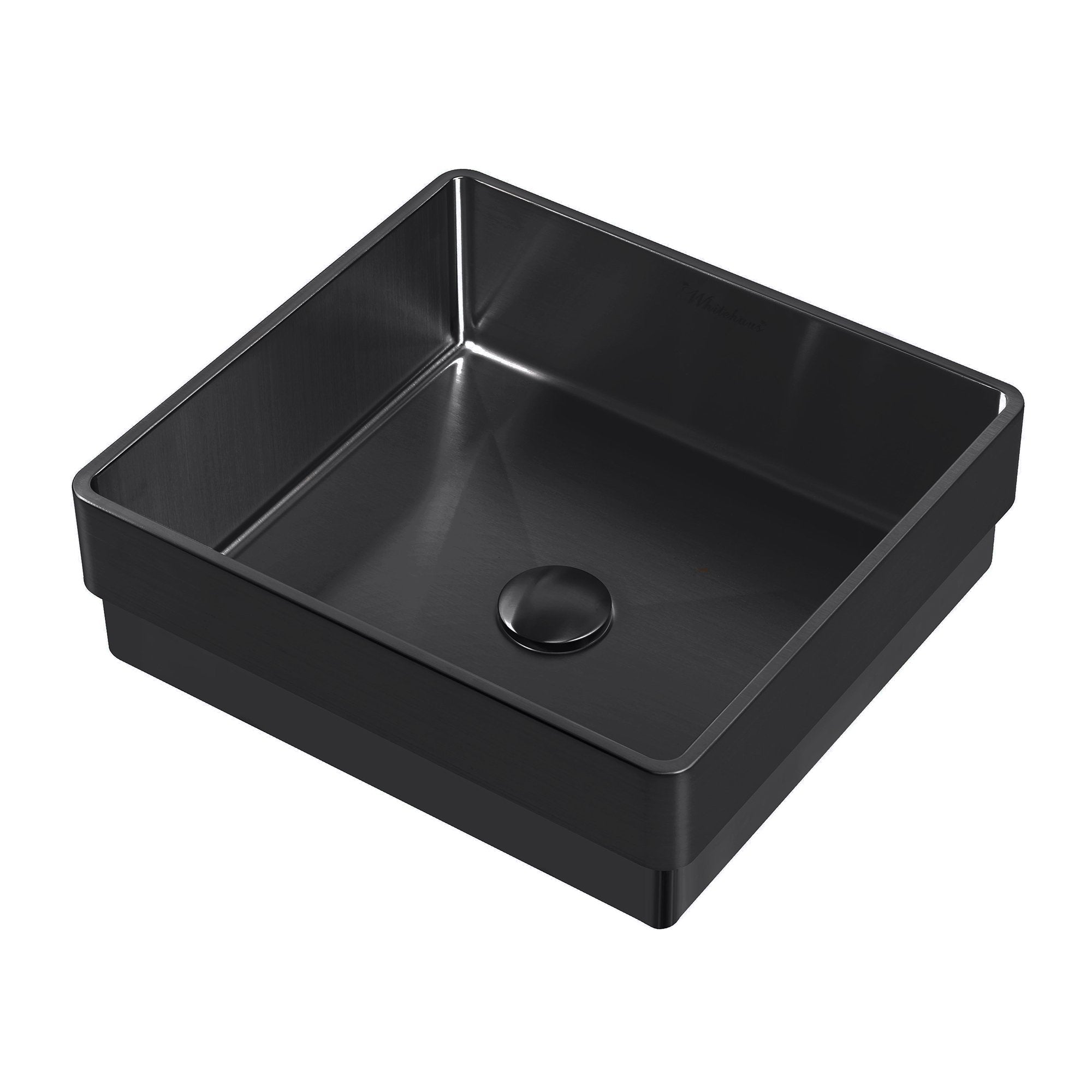 10 gauge frame, 16" Squared Semi-Recessed Basin With Matching Drain