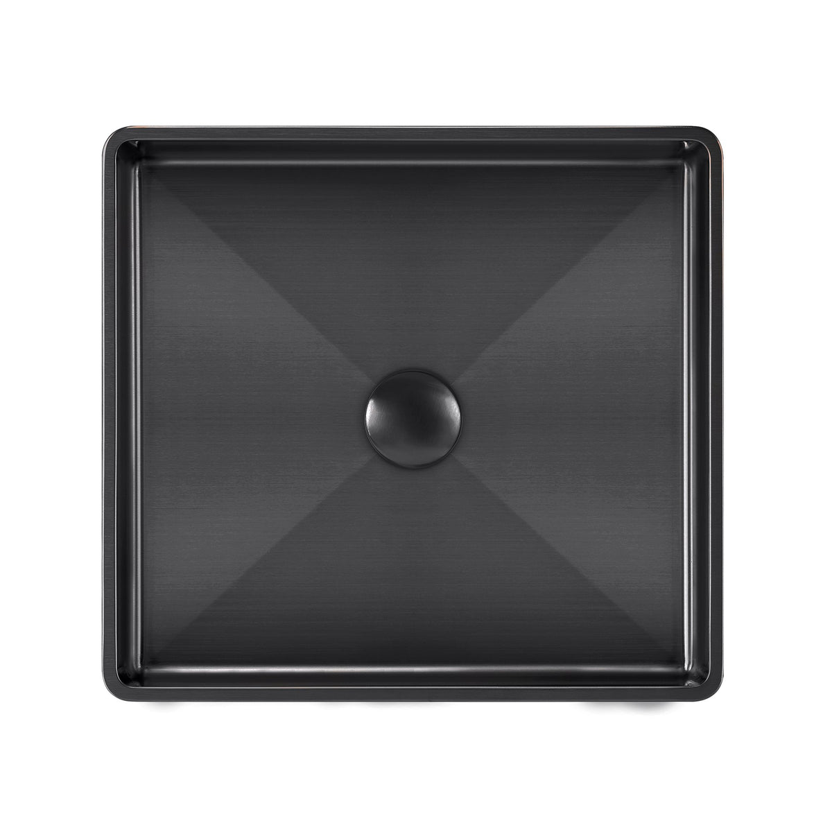 15&quot; Noah Plus 18 gauge, squared semi-recessed basin set with center drain