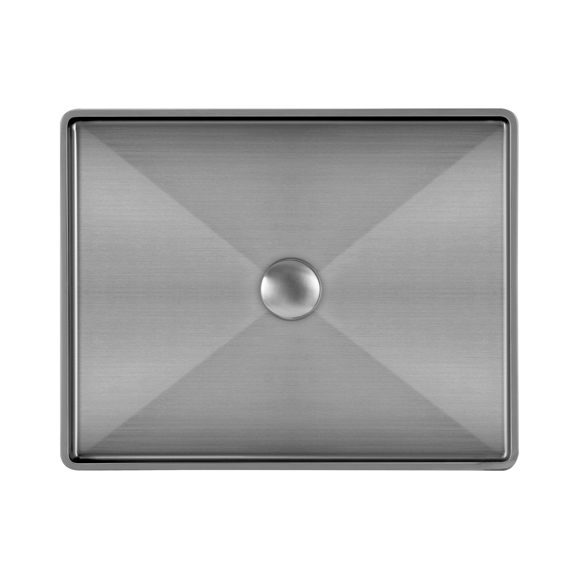 10 gauge frame, 21" Rectangular Above Mount Basin With Matching Drain