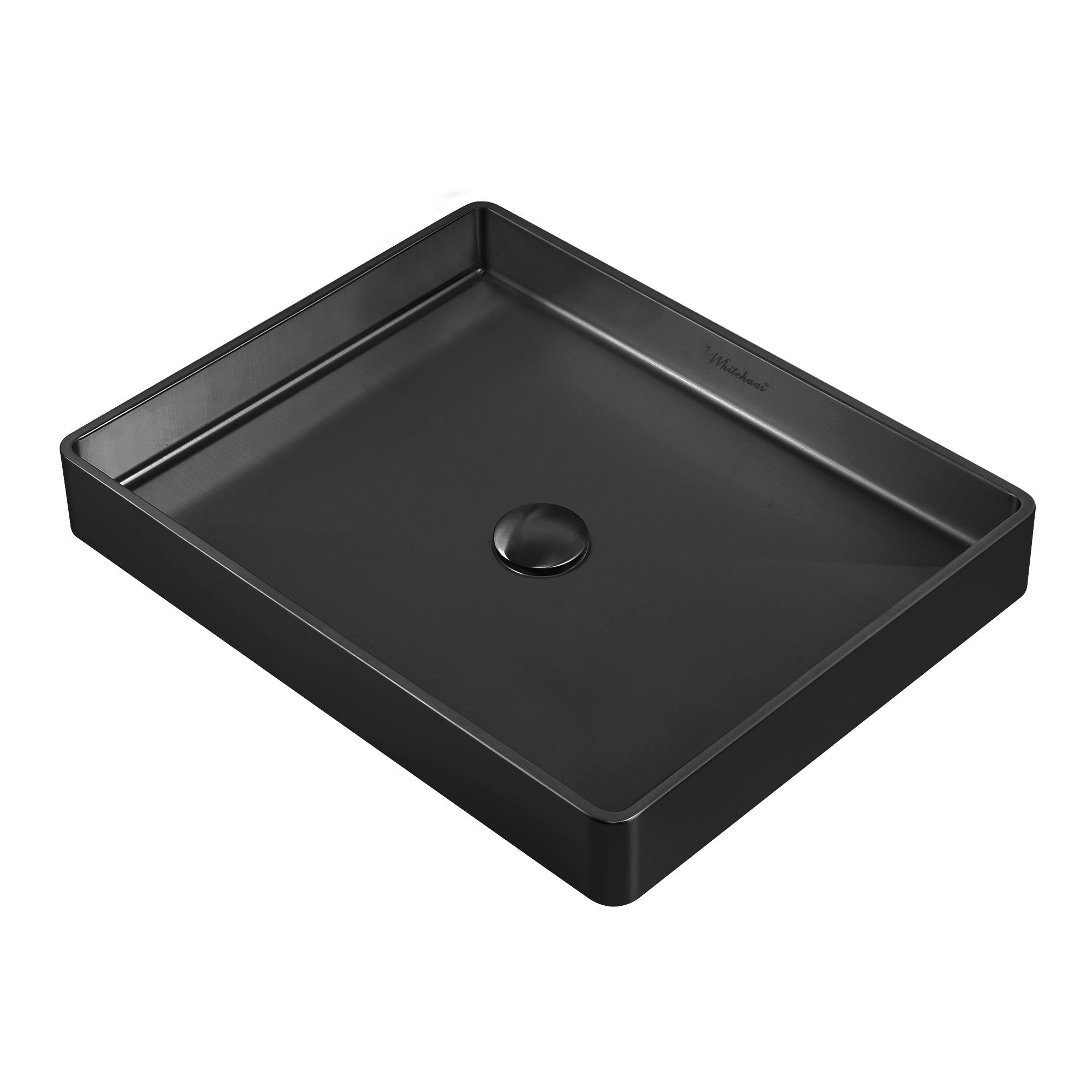 10 gauge frame, 21" Rectangular Above Mount Basin With Matching Drain