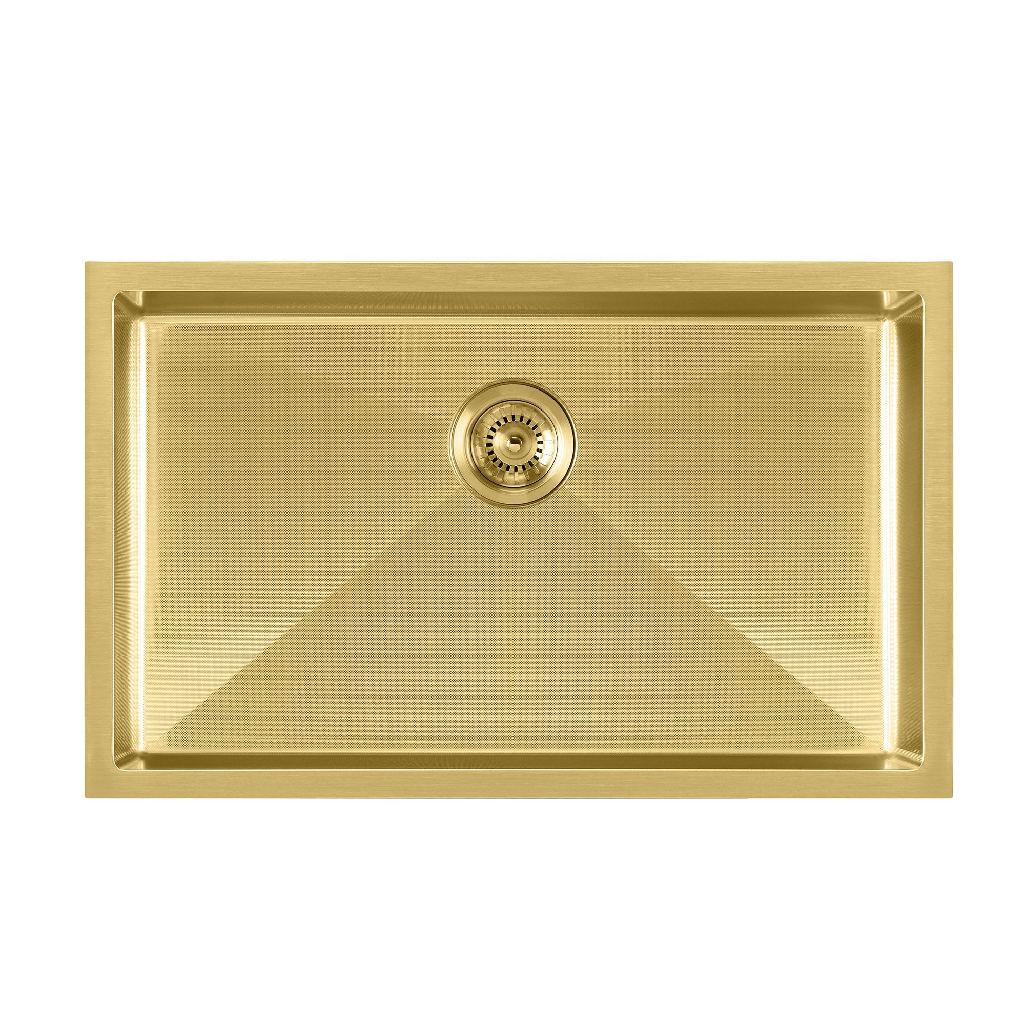 Undermount/Drop-In Single Bowl Stainless Steel Kitchen Sink Set: 16 Gauge, Linen Textured Inner Bowl