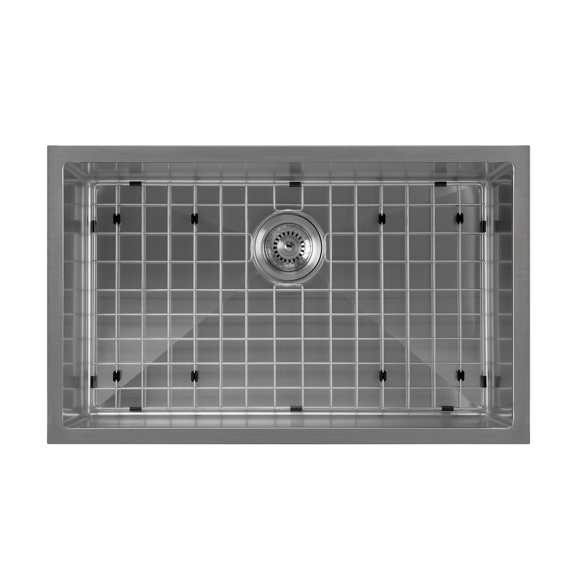 Undermount/Drop-In Single Bowl Stainless Steel Kitchen Sink Set: 16 Gauge, Linen Textured Inner Bowl