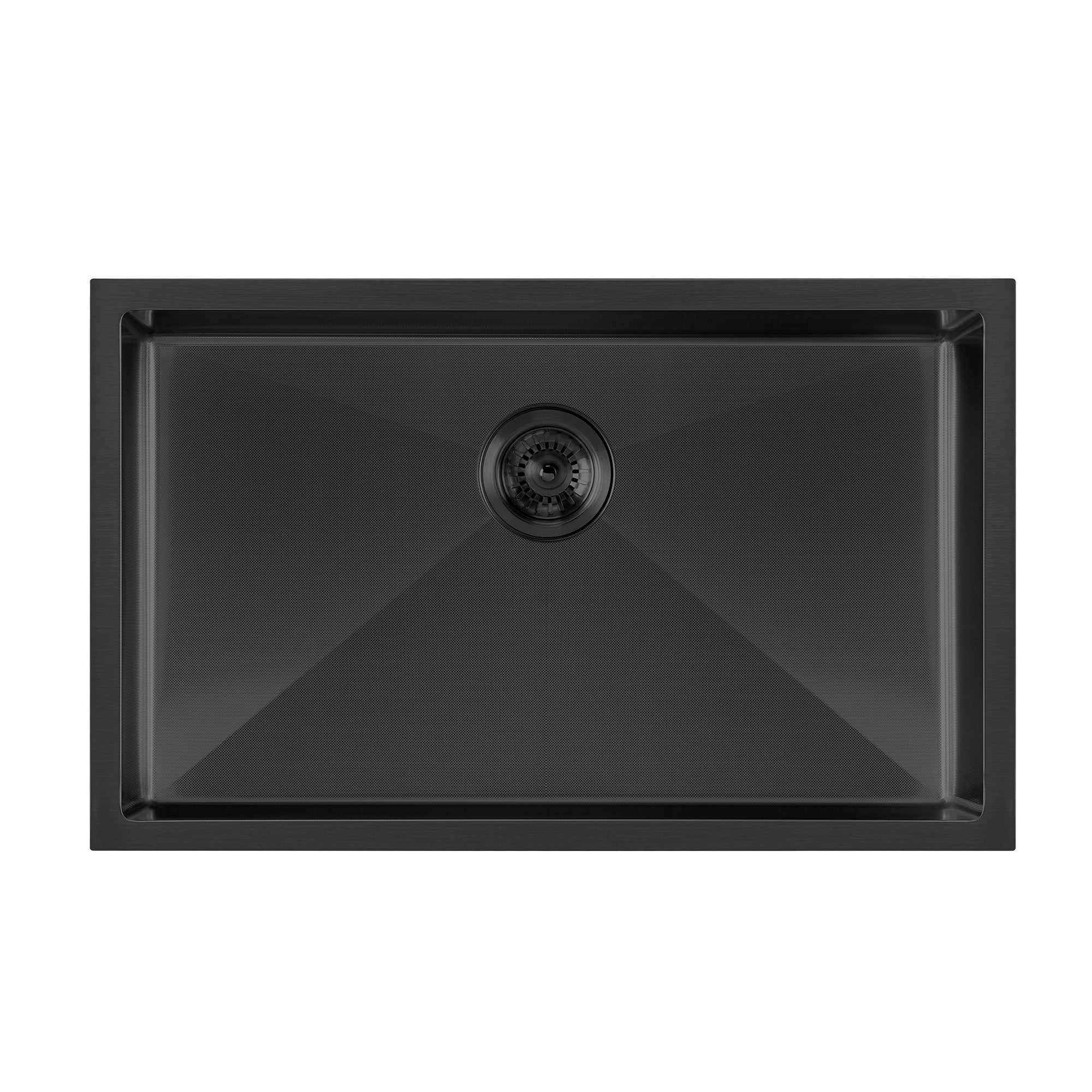 Undermount/Drop-In Single Bowl Stainless Steel Kitchen Sink Set: 16 Gauge, Linen Textured Inner Bowl