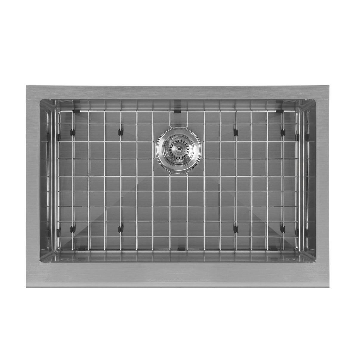 30&quot; Undermount Front Apron Single Bowl 16 Gauge Stainless Steel Kitchen Sink Set