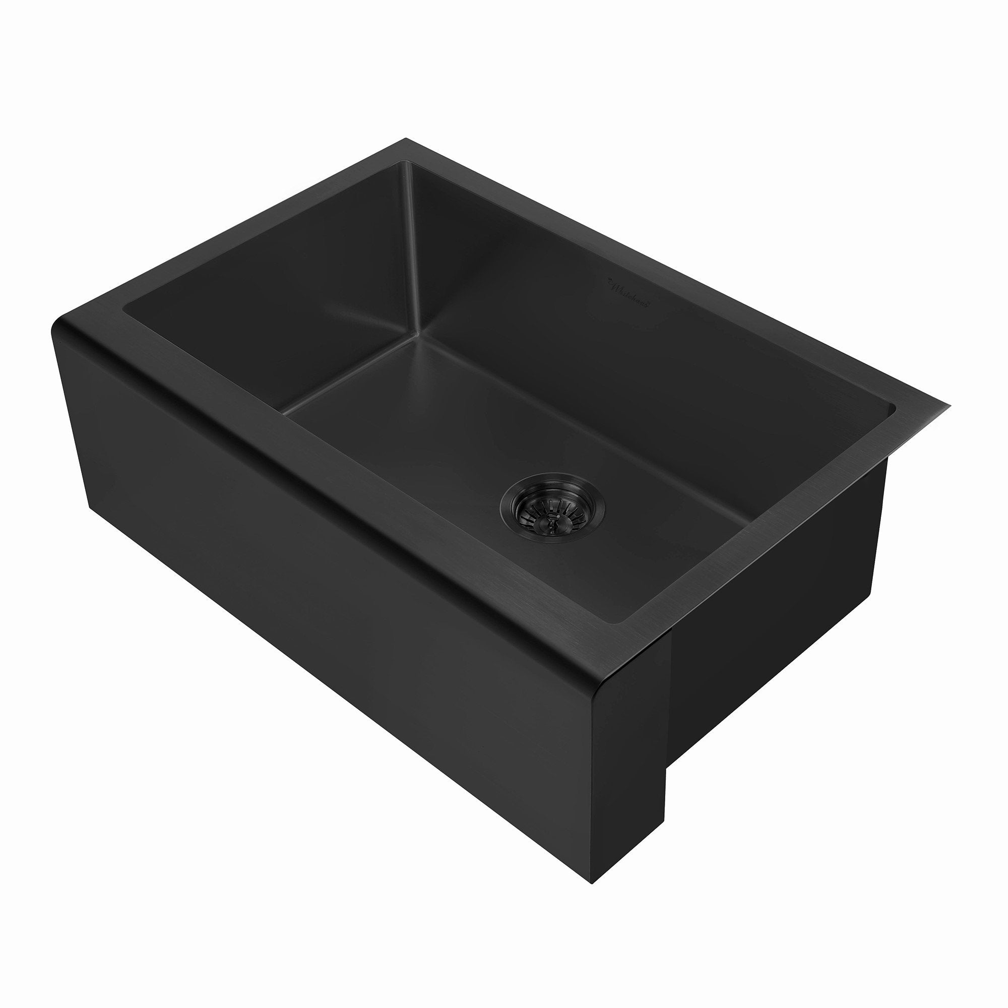 30 Noah Plus single bowl 16 gauge sink set with a seamless customized -  Whitehaus Collection