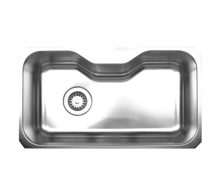 Noah's Collection 32" Brushed Stainless Steel Single Bowl Undermount Sink