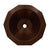Copperhaus 16" Decagon Shaped Above Mount Copper Bathroom Basin with Smooth Texture and 1 1/2" center drain