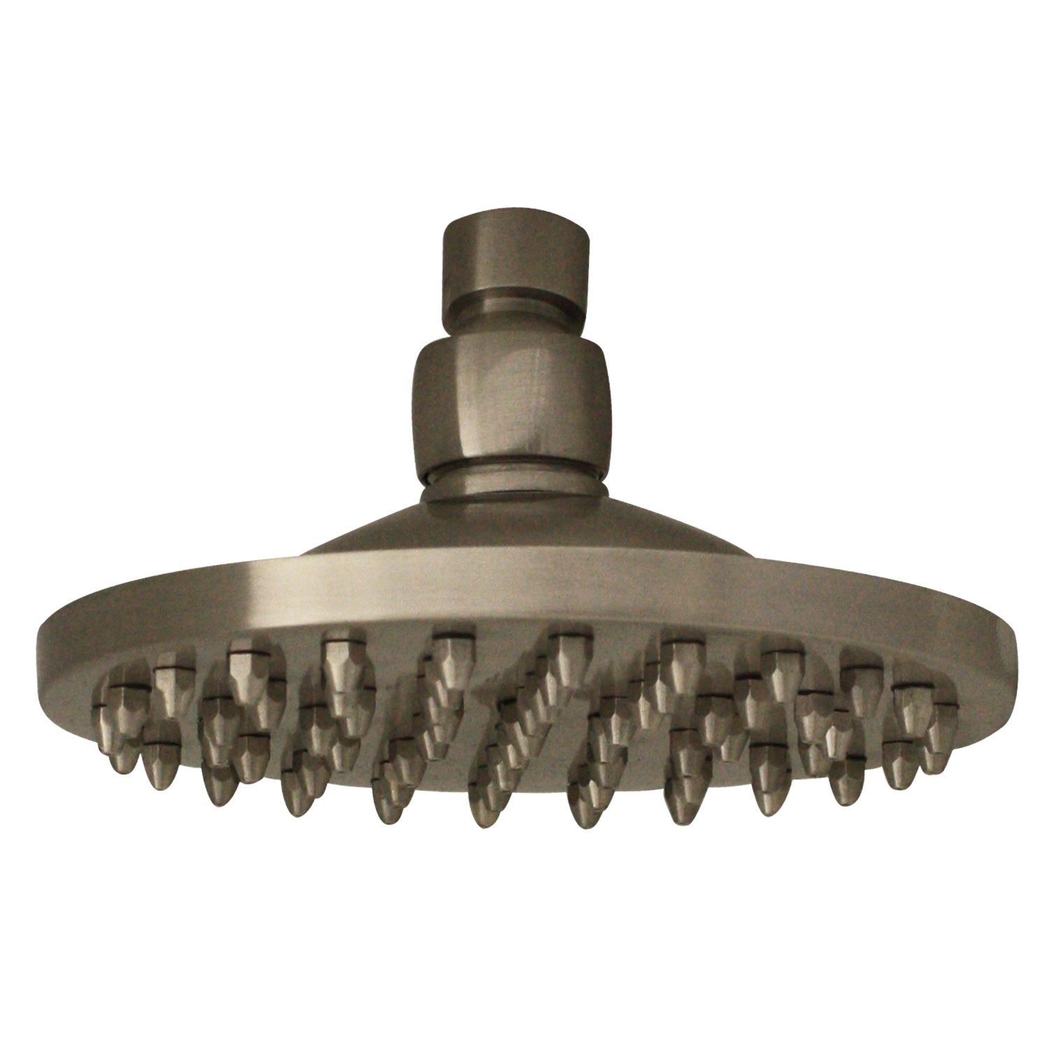 Showerhaus Round Rainfall Showerhead with 62 Spray Nozzles - Solid Brass Construction with Adjustable Ball Joint