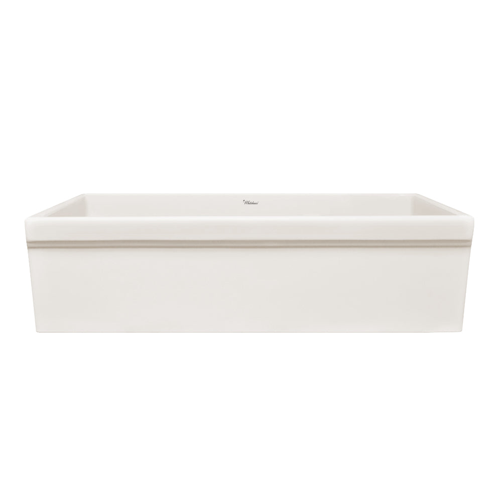 Reversible single bowl fireclay kitchen sinks: 2½” lip, 2” lip front apron