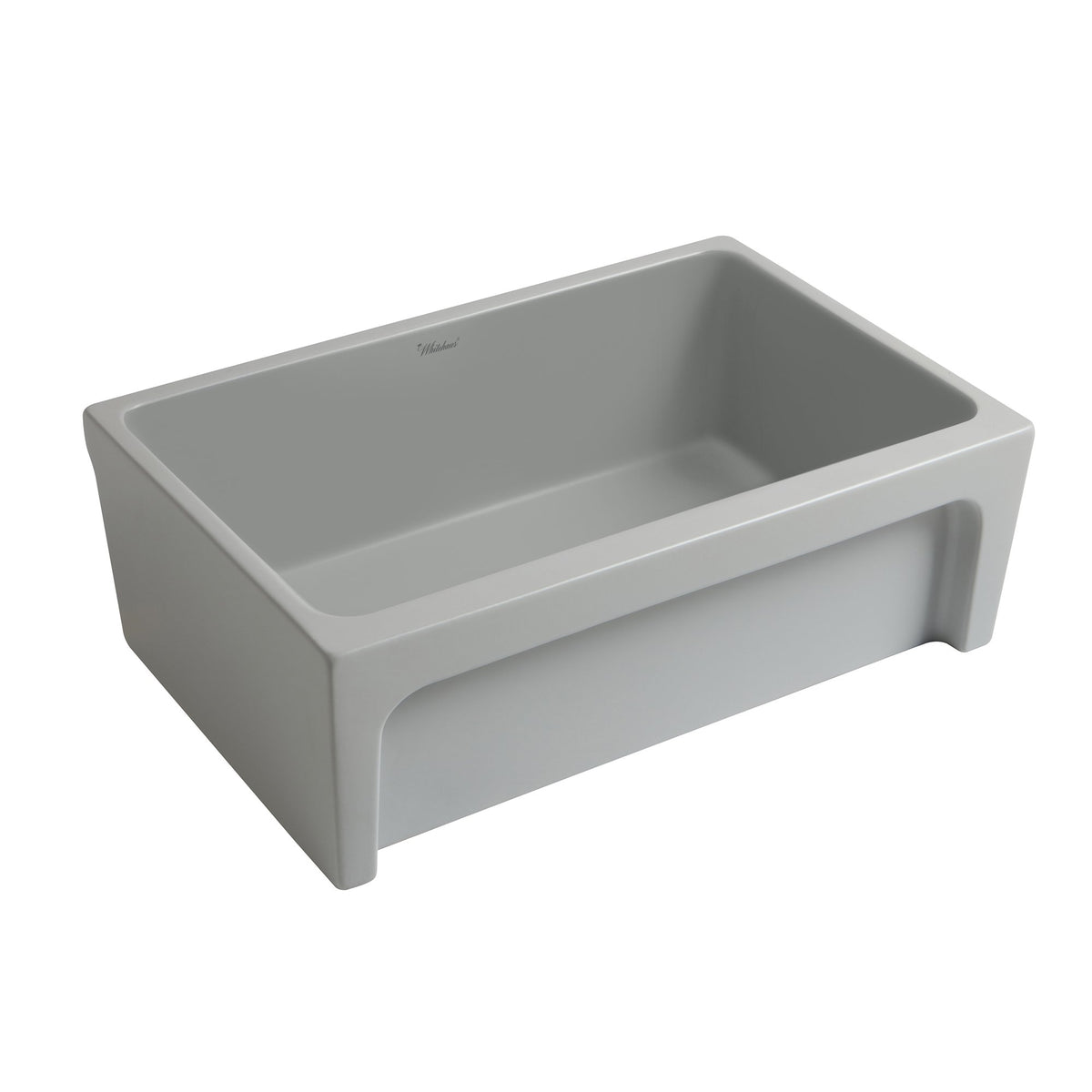 30&quot; Reversible Single Bowl Fireclay Kitchen Sink: 2½&quot; lip, beveled front apron