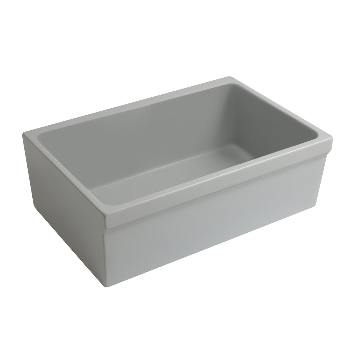 30&quot; Reversible Single Bowl Fireclay Kitchen Sink: 2½&quot; lip, beveled front apron