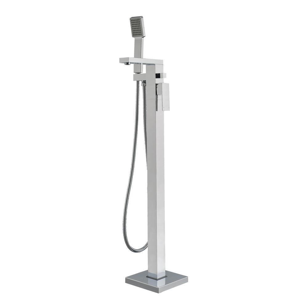 Bathhaus Freestanding 34&quot; Single Lever Tub Filler with Integrated Diverter Valve and Hand Held Shower Spray
