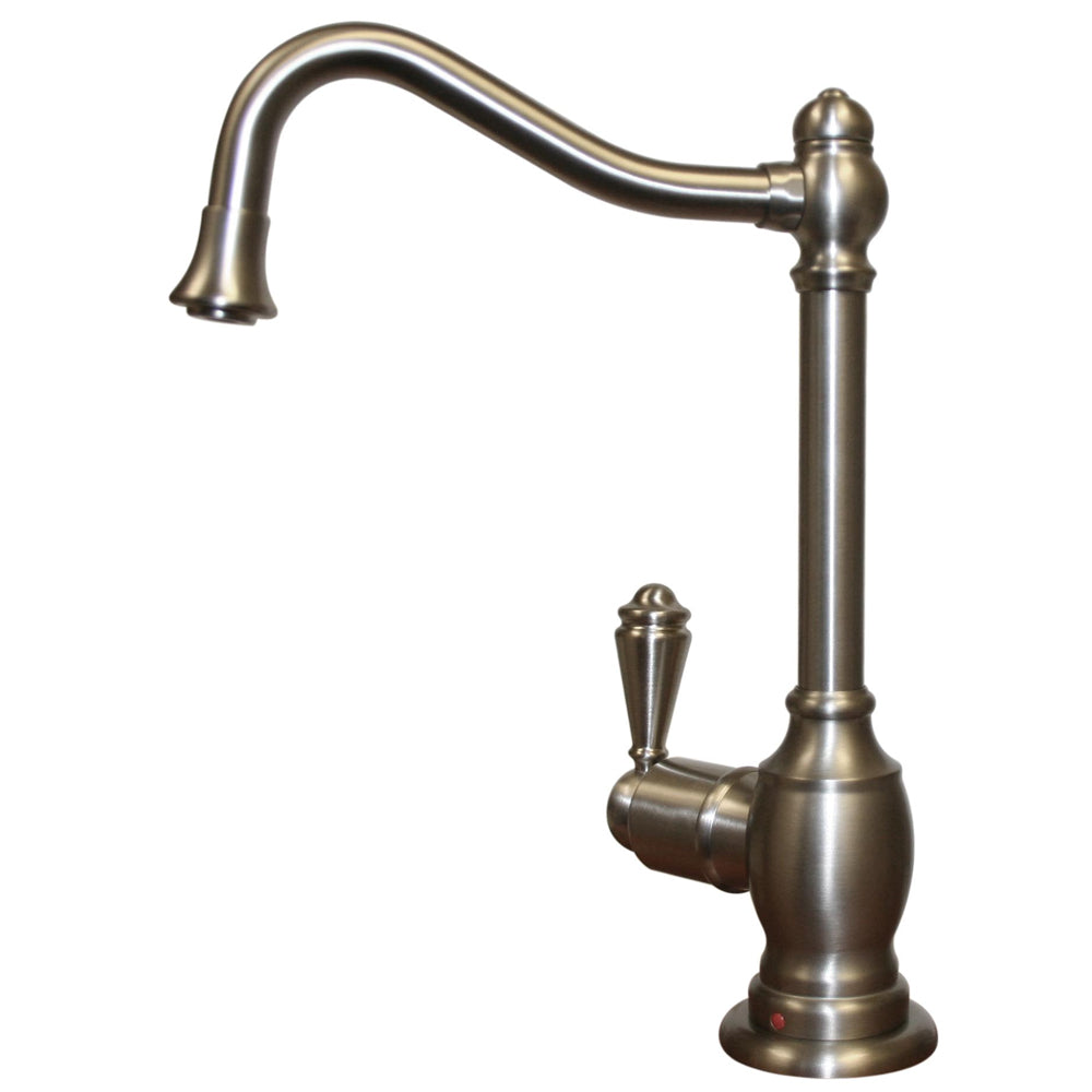 Point of Use Instant Hot Water Faucet with Traditional Spout and Self Closing Handle