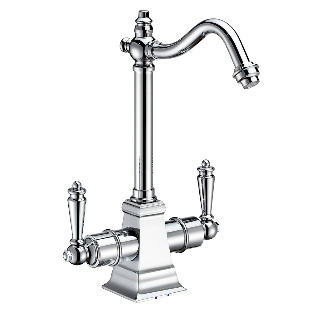 Point of Use Instant Hot/Cold Water Drinking Faucet with Traditional Swivel Spout