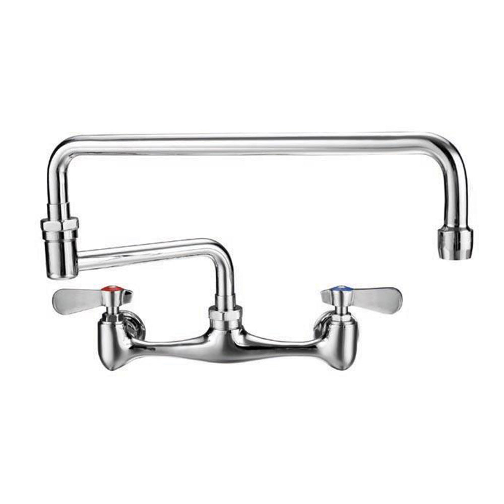 Wall Mount Utility Faucet with Double Jointed Retractable